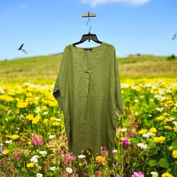 knee length dresses for ladies gudrun sjoden gray linen dress  Chrysalis